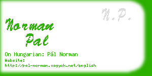 norman pal business card